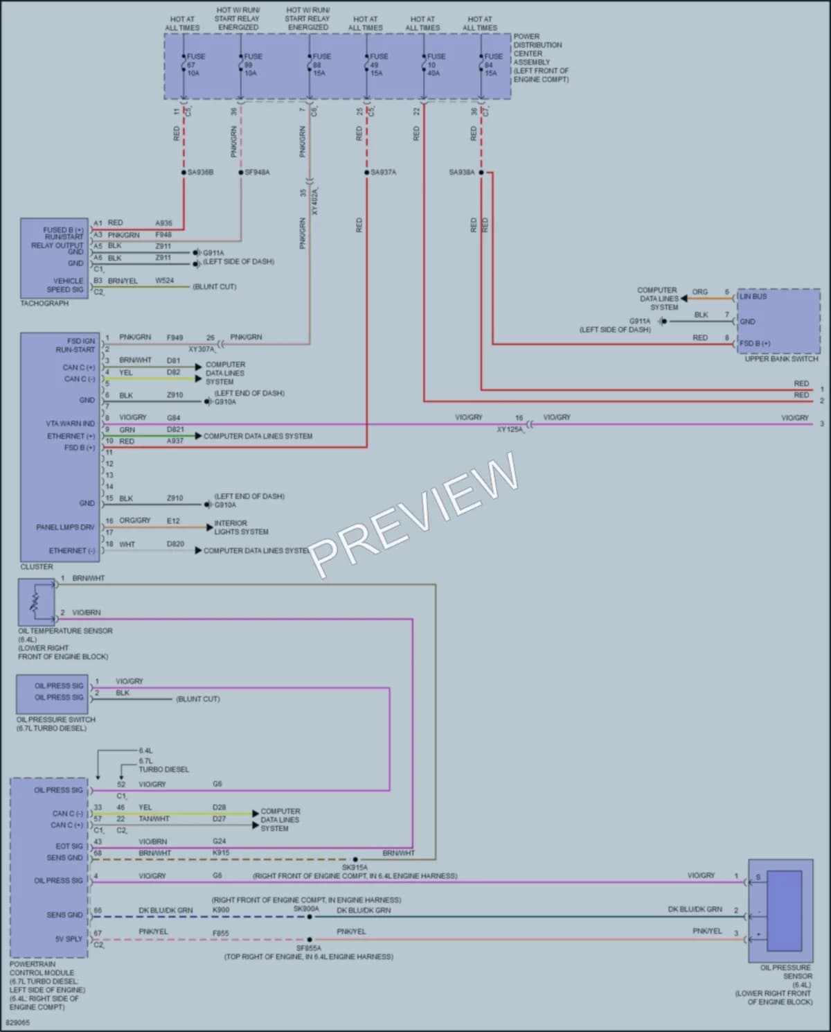 2023 Ram 2500 Instrument Cluster wiring diagram preview
