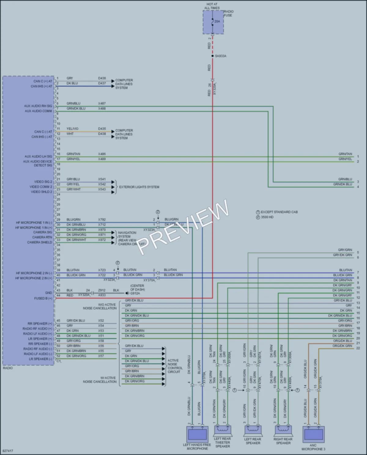 2023 Ram 2500 Navigation wiring diagram preview