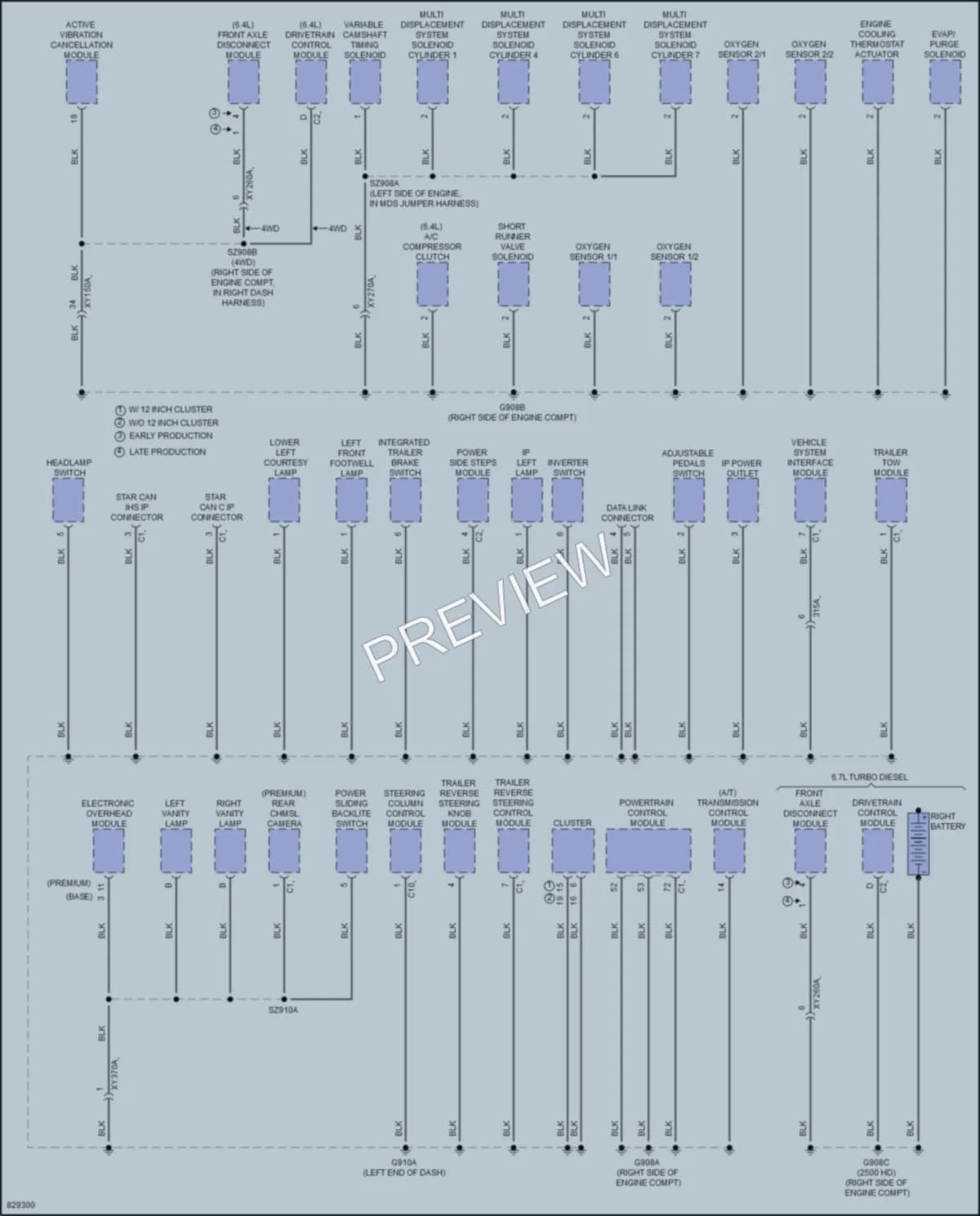 2023 Ram 3500 Ground Distribution wiring diagram preview