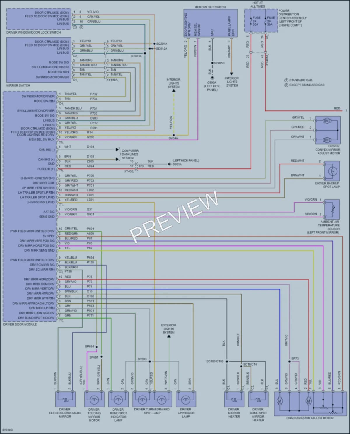 2023 Ram 3500 Memory Systems wiring diagram preview