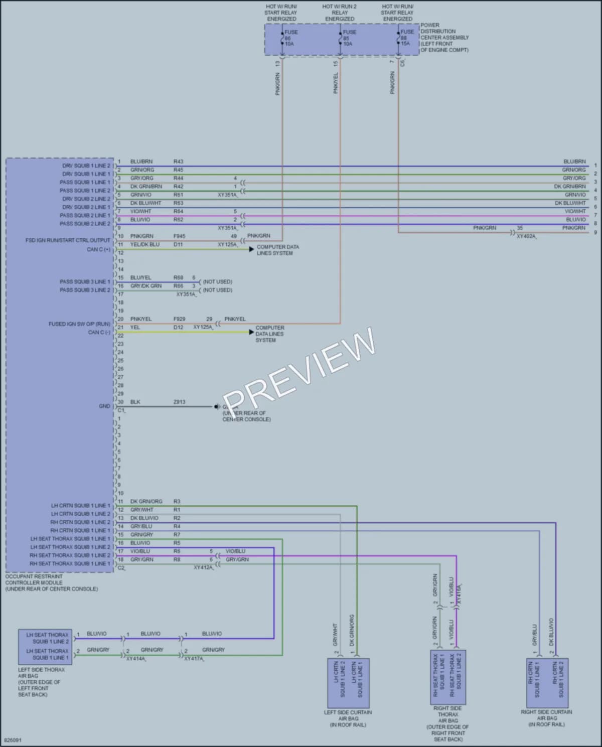 2023 Ram 3500 Supplemental Restraints wiring diagram preview