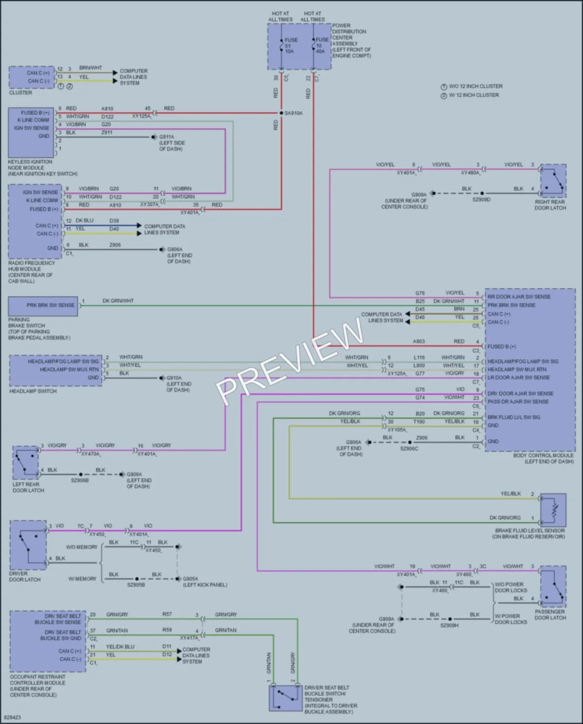 2023 Ram 3500 Warning Systems wiring diagram preview