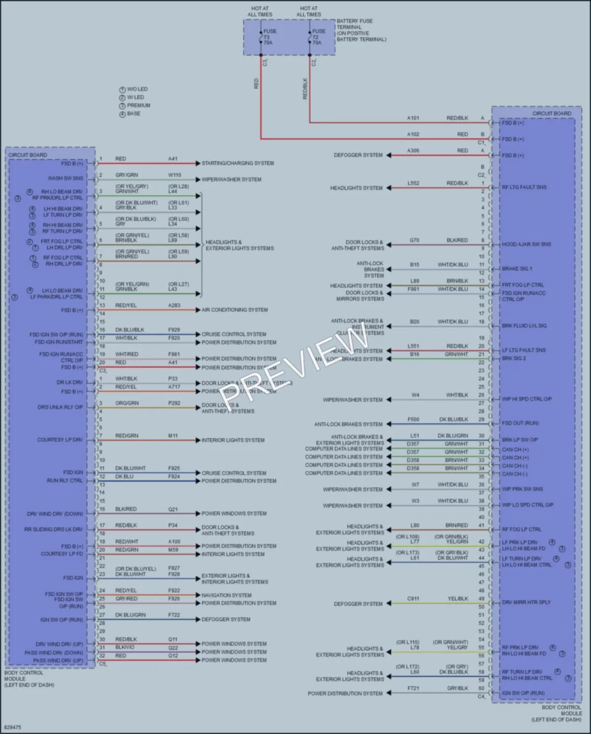 2023 Ram 3500ProMaster Body Control Modules wiring diagram preview