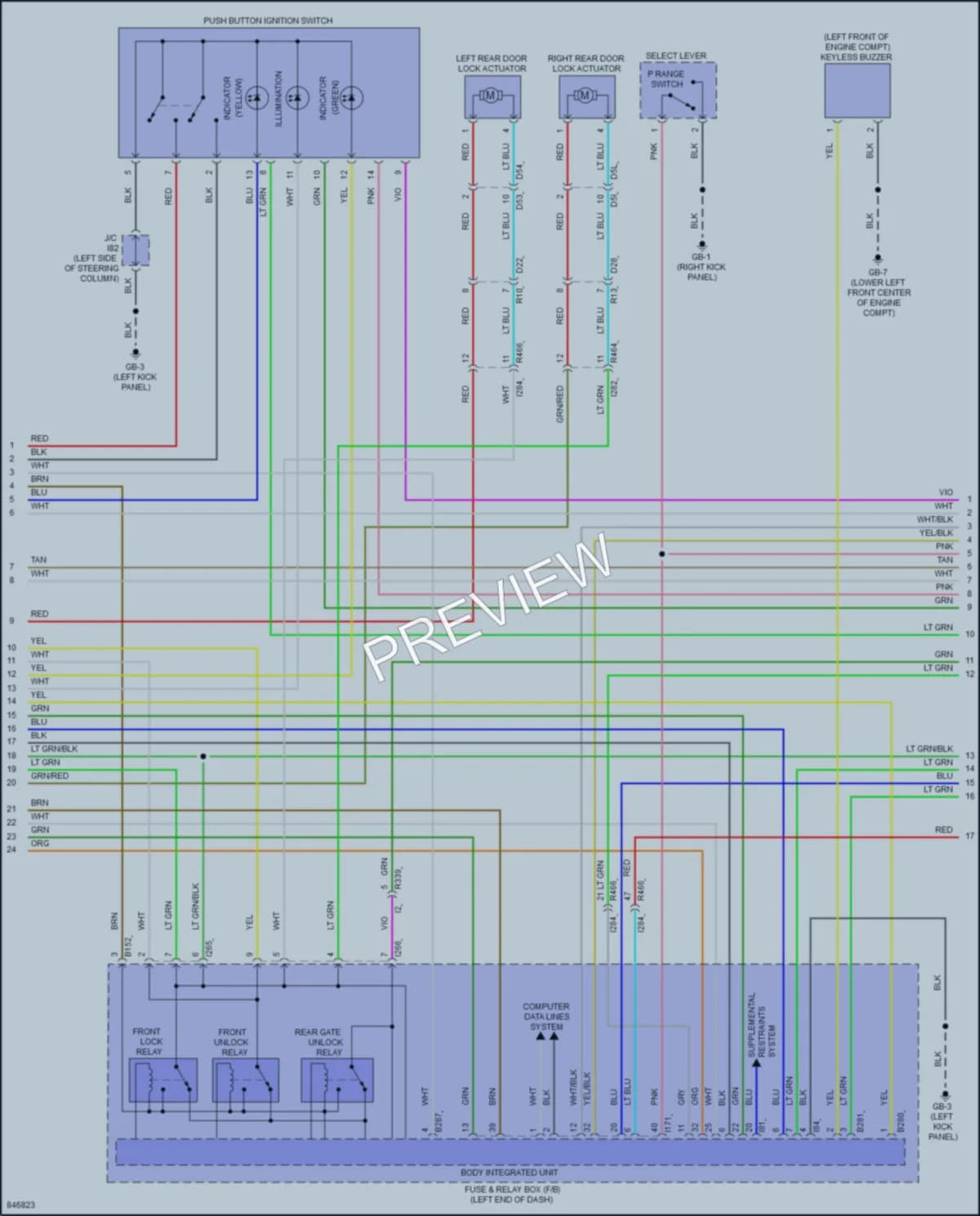 2023 Subaru Ascent Anti Theft wiring diagram preview