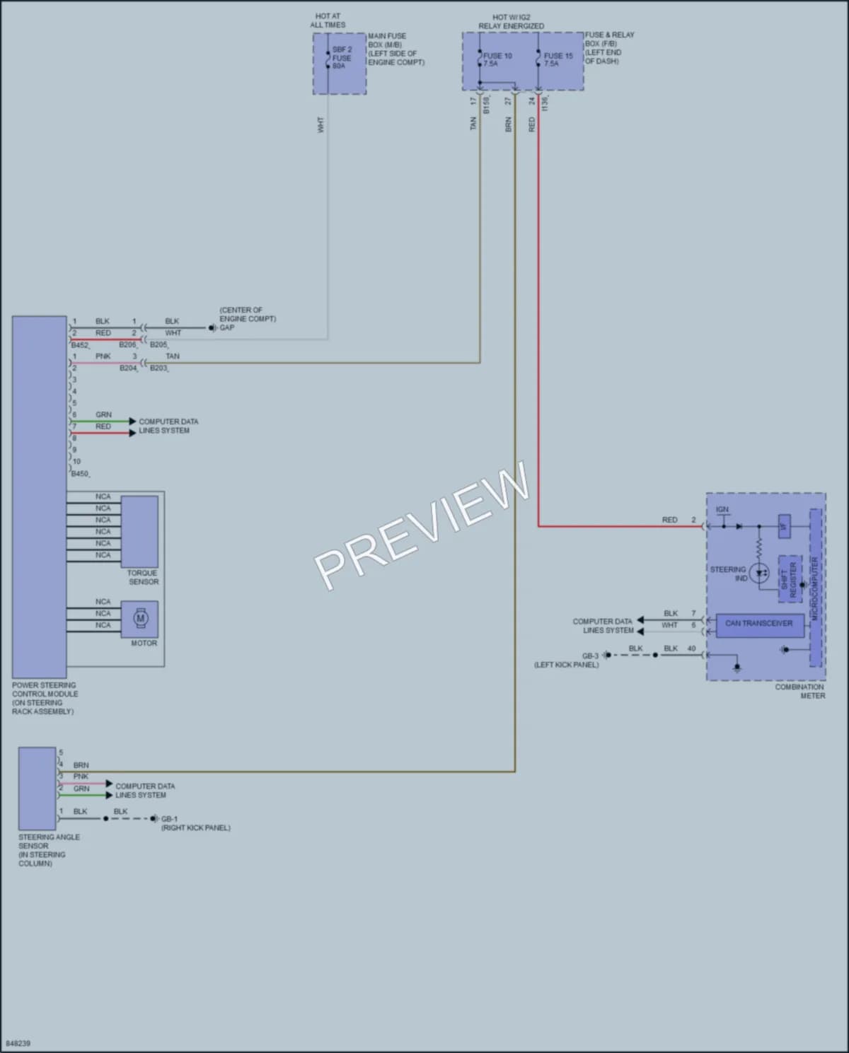 2023 Subaru Ascent Electronic Power Steering wiring diagram preview