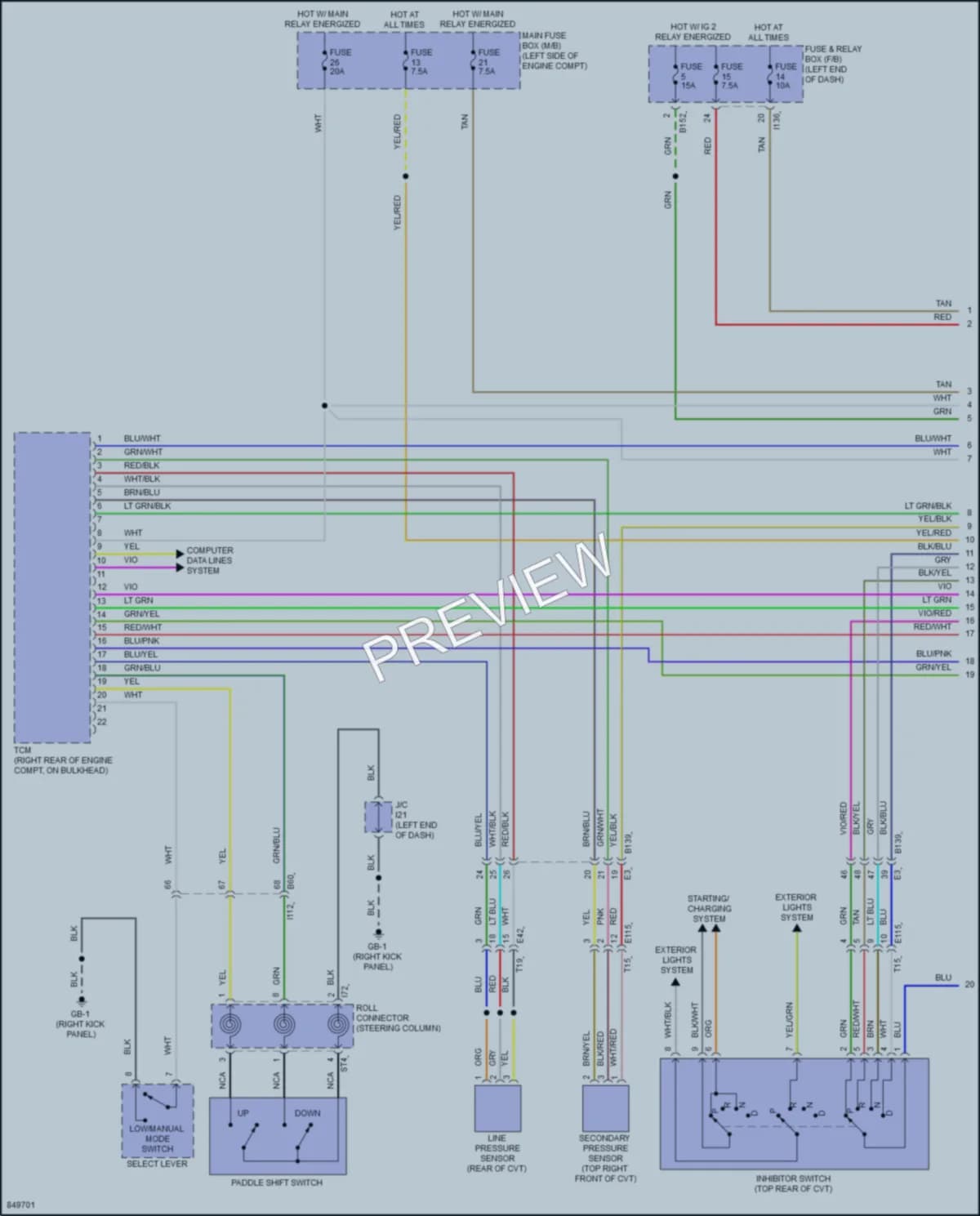 2023 Subaru Ascent Transmission wiring diagram preview