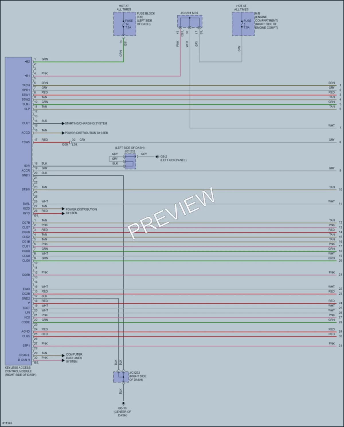 2023 Subaru BRZ Power Door Locks wiring diagram preview