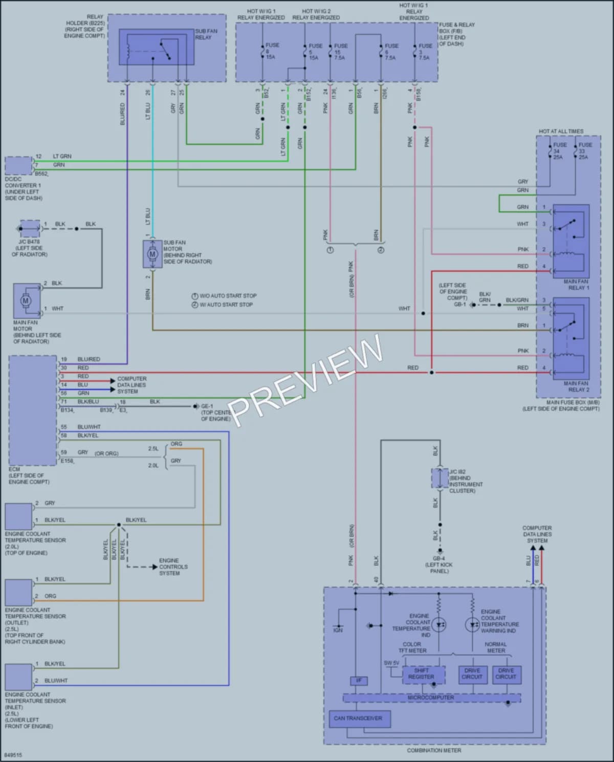 2023 Subaru Crosstrek Cooling Fan wiring diagram preview