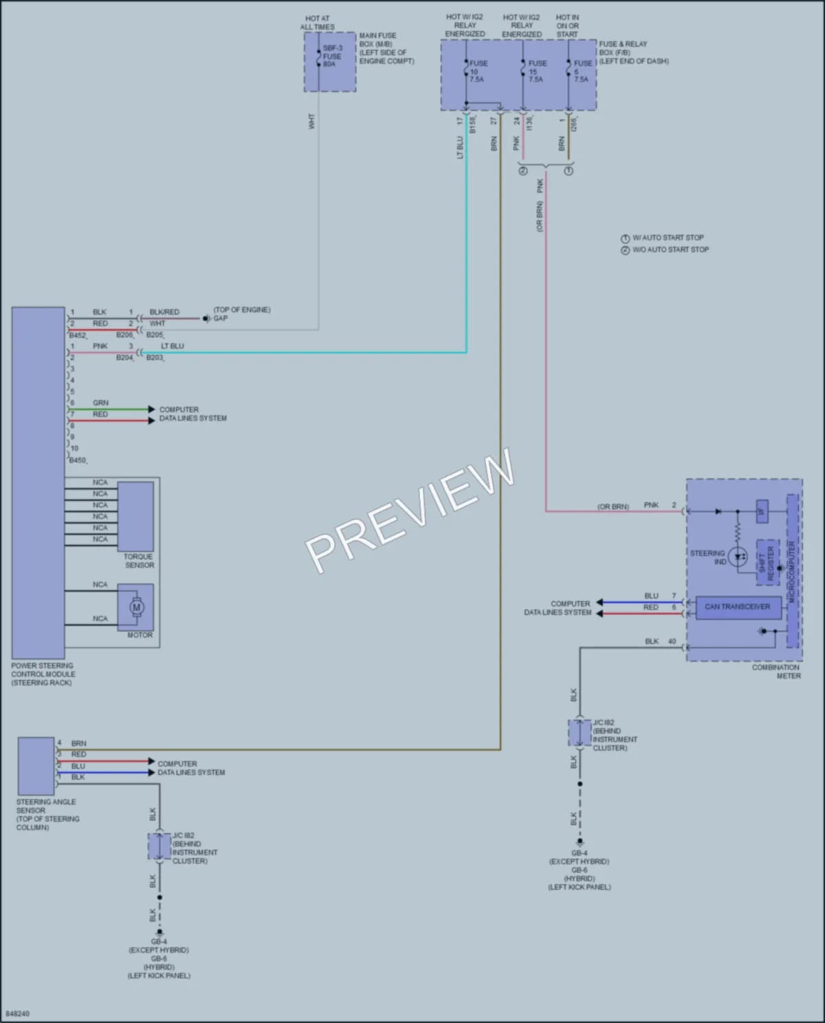 2023 Subaru Crosstrek Electronic Power Steering wiring diagram preview