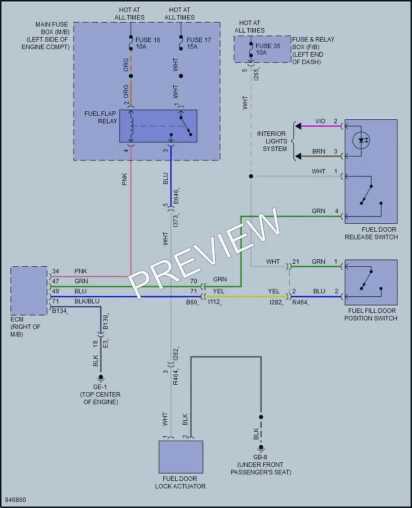 2023 Subaru Crosstrek Trunk Tailgate Fuel Door wiring diagram preview