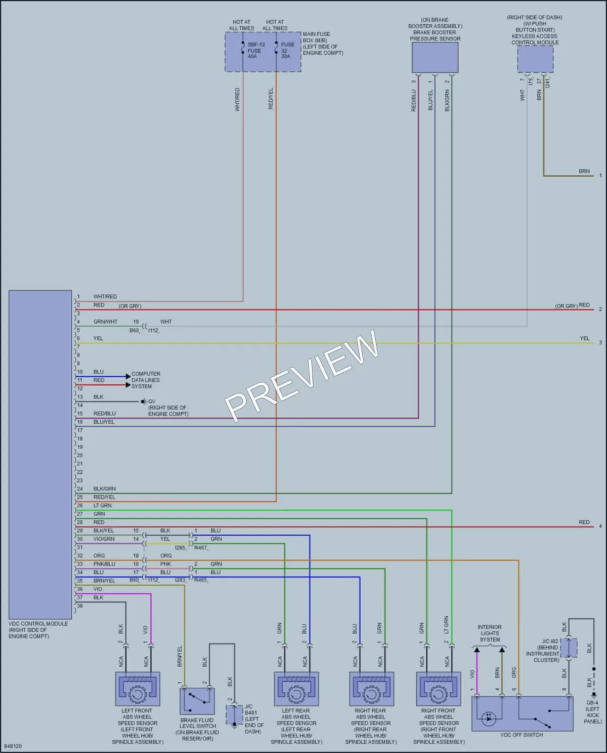 2023 Subaru CrosstrekHybrid Anti Lock Brakes wiring diagram preview