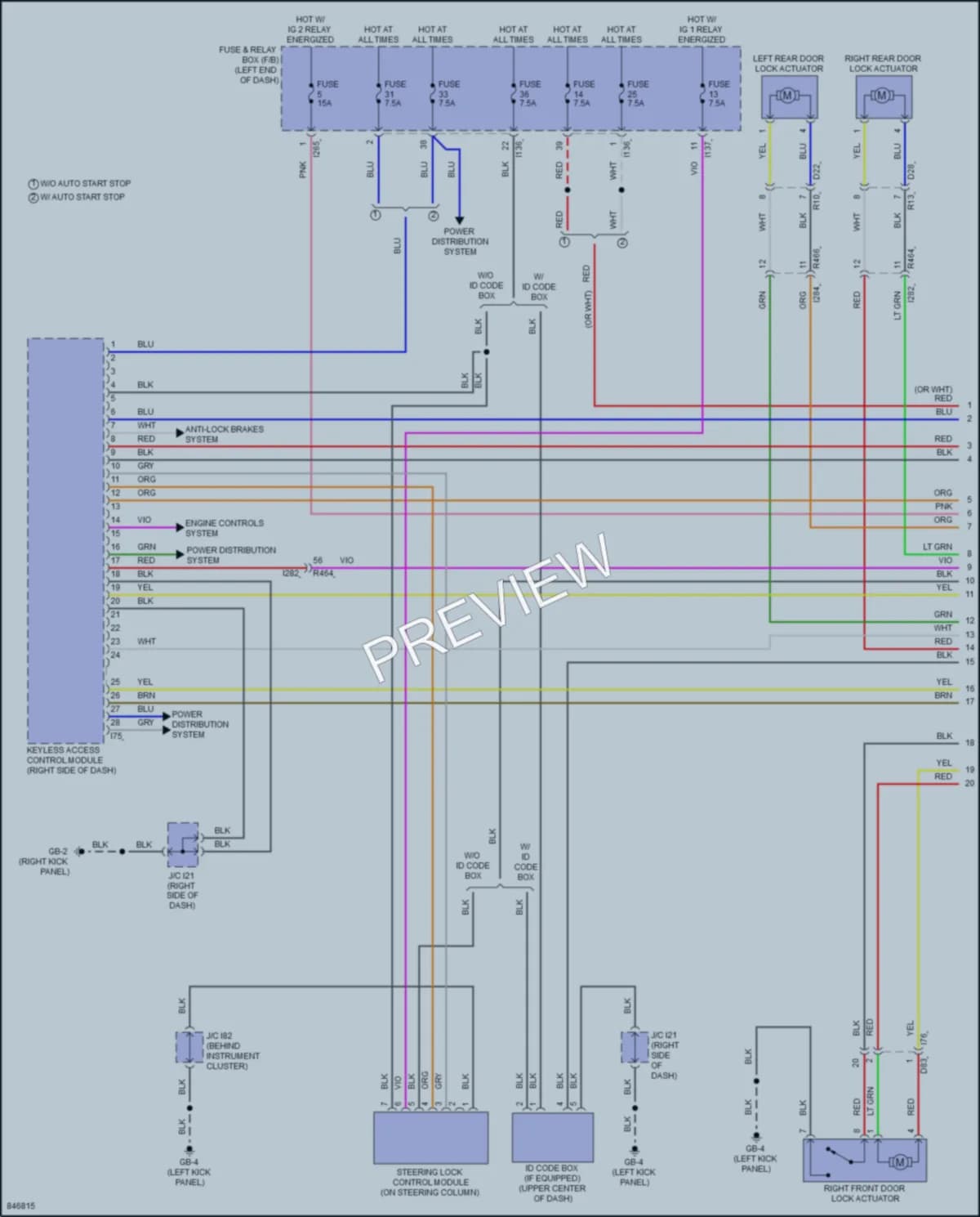 2023 Subaru CrosstrekHybrid Anti Theft wiring diagram preview