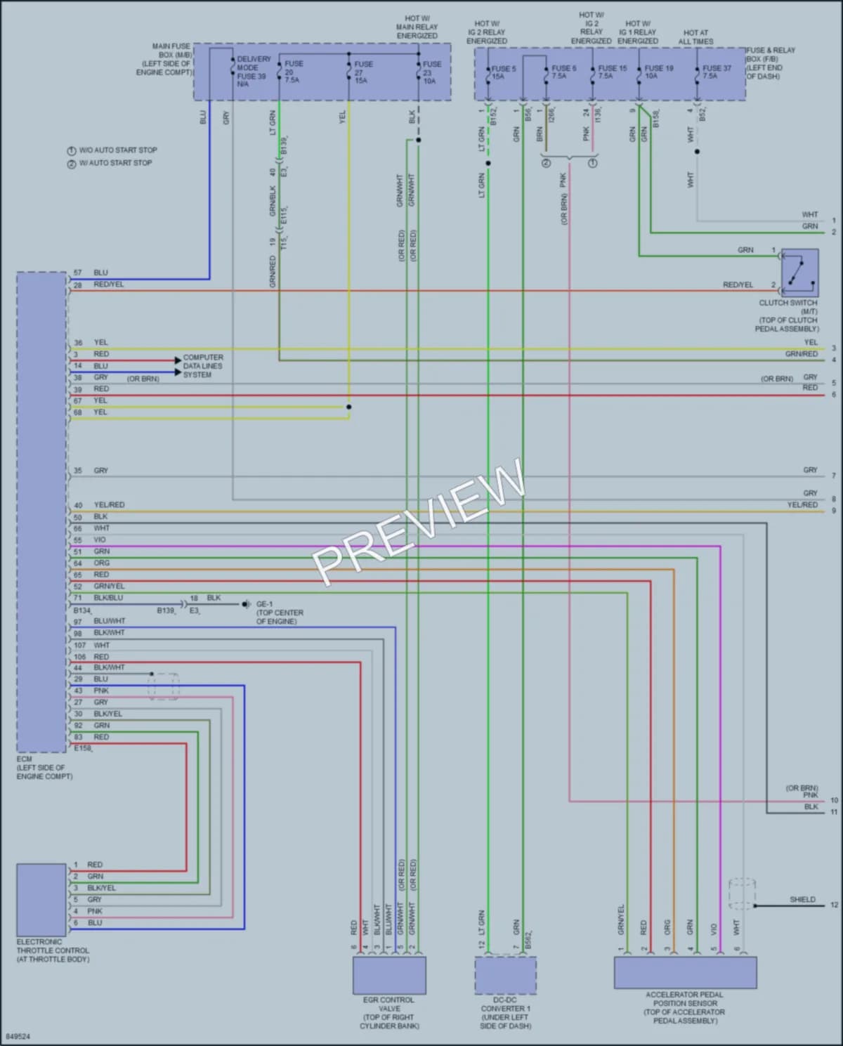 2023 Subaru CrosstrekHybrid Cruise Control wiring diagram preview