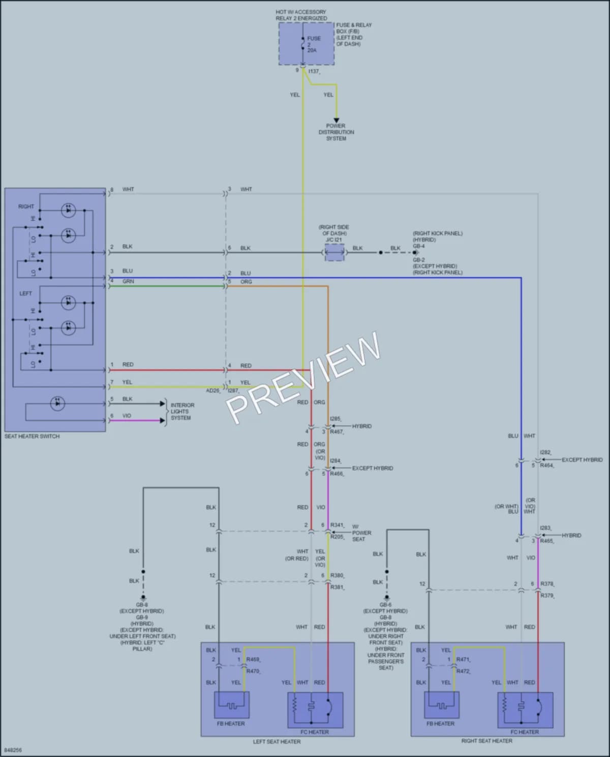 2023 Subaru CrosstrekHybrid Power Seats wiring diagram preview