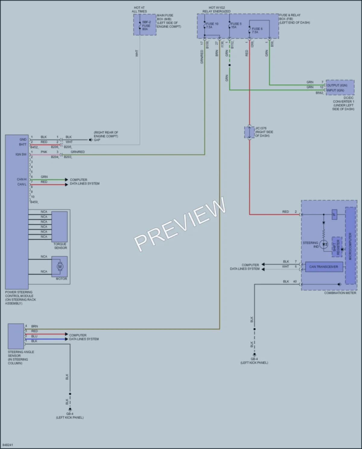 2023 Subaru Forester Electronic Power Steering wiring diagram preview