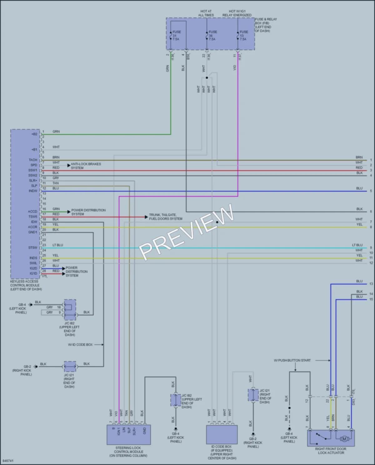 2023 Subaru Forester Power Door Locks wiring diagram preview