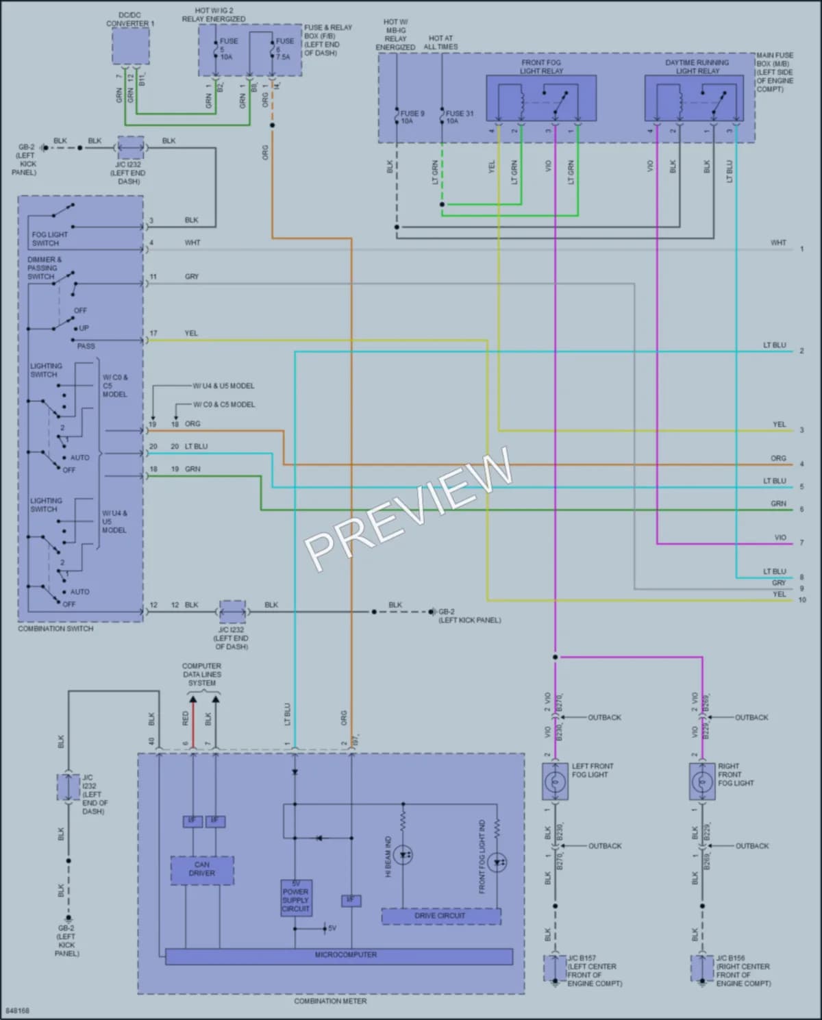 2023 Subaru Legacy Headlights wiring diagram preview
