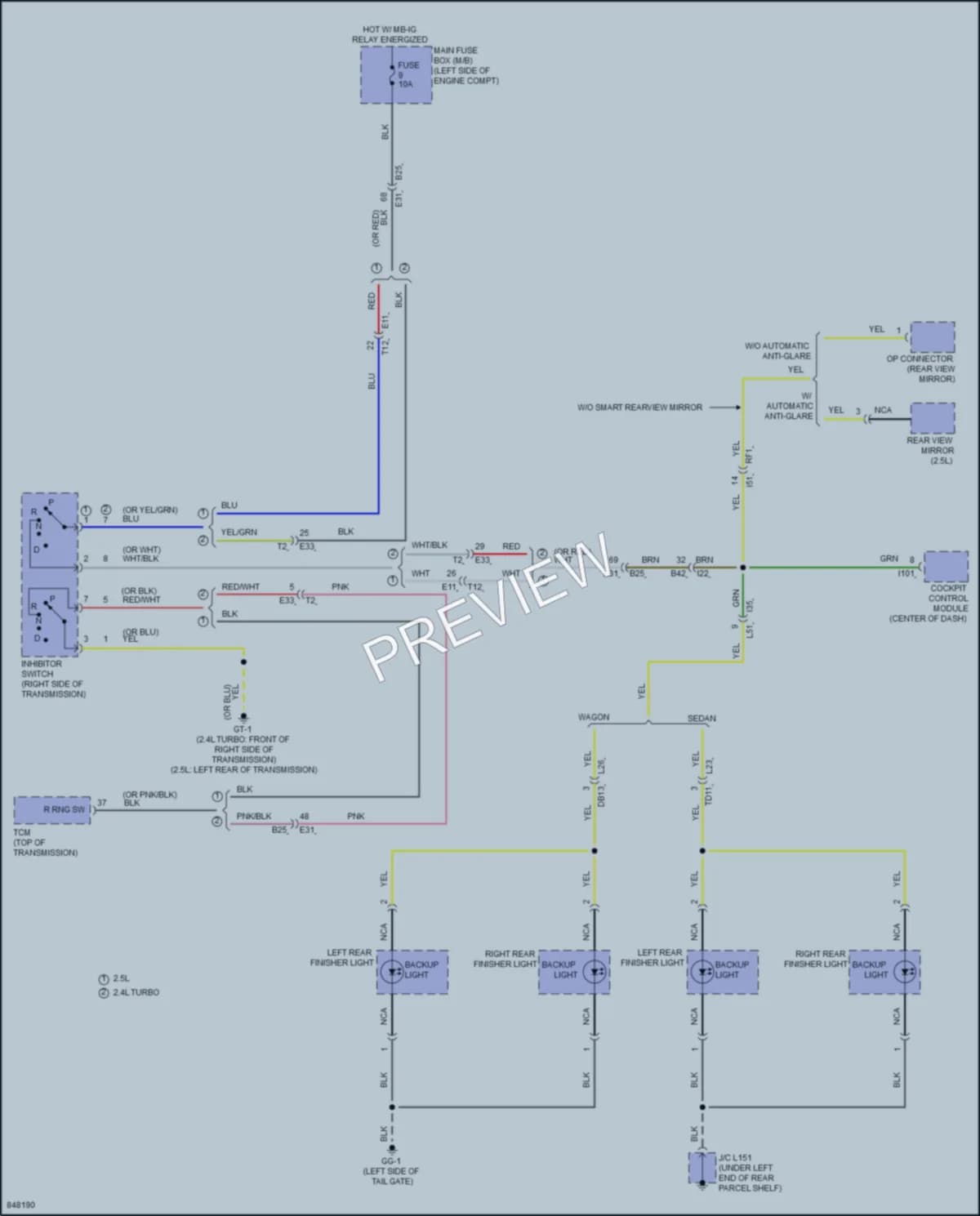 2023 Subaru Outback Exterior Lights wiring diagram preview
