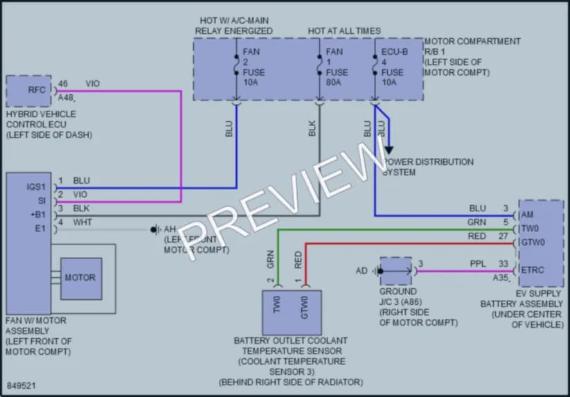 2023 Subaru Solterra Cooling Fan wiring diagram preview