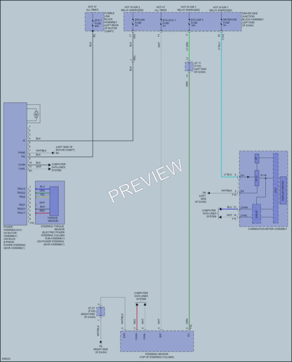 2023 Subaru Solterra Electronic Power Steering wiring diagram preview