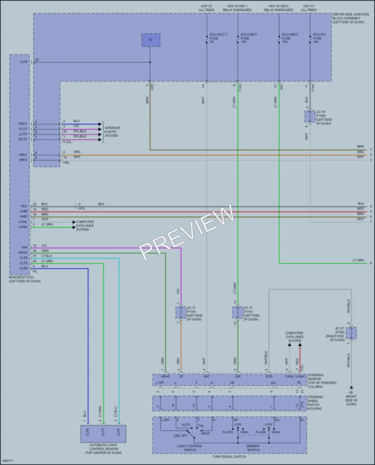 2023 Subaru Solterra Headlights wiring diagram preview
