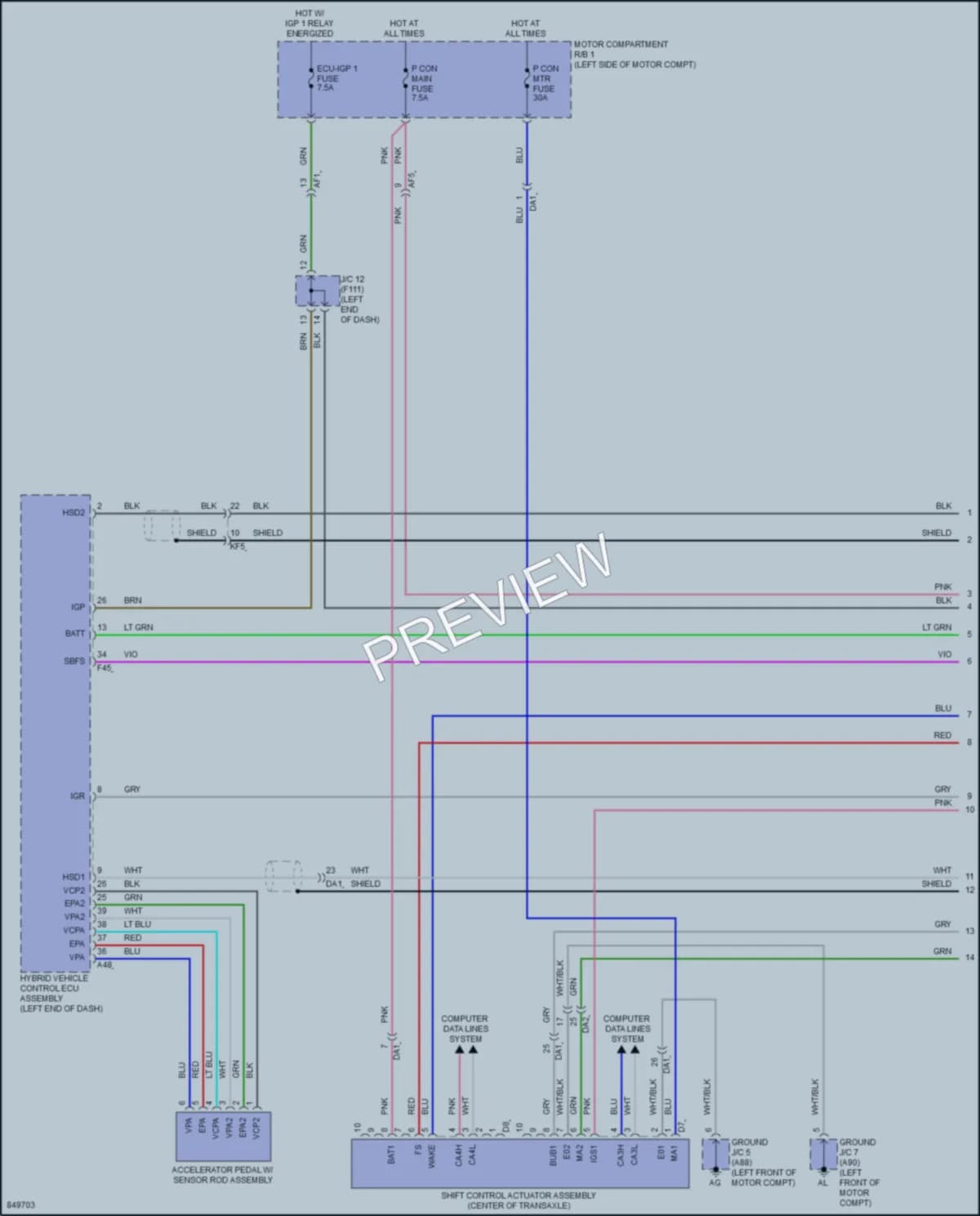 2023 Subaru Solterra Transmission wiring diagram preview