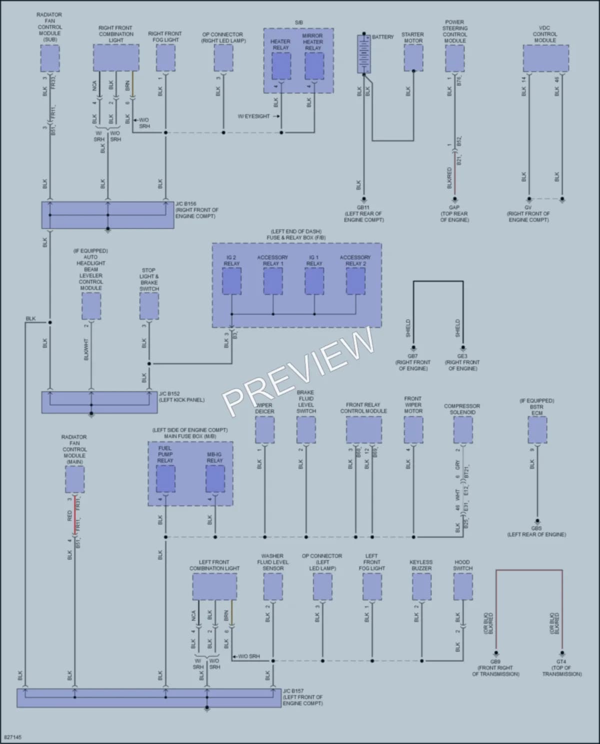 2023 Subaru WRX Ground Distribution wiring diagram preview