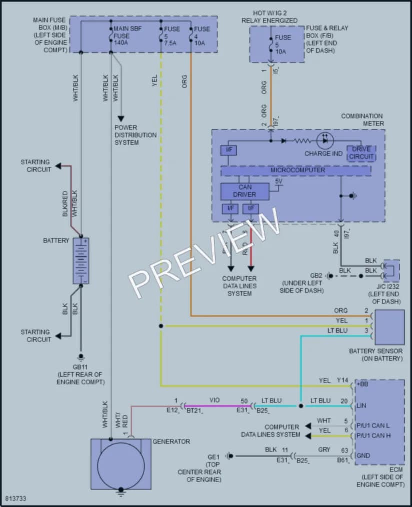 2023 Subaru WRX Starting Charging wiring diagram preview