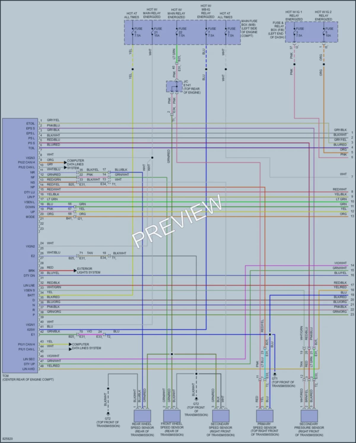 2023 Subaru WRX Transmission wiring diagram preview