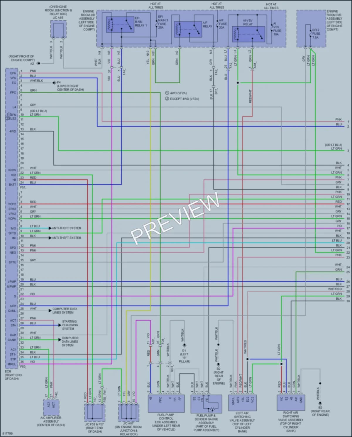 2023 Toyota 4Runner Engine Performance wiring diagram preview