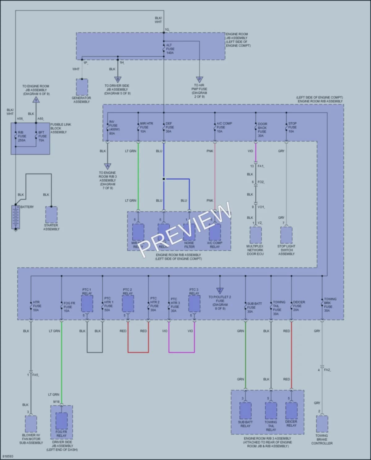 2023 Toyota 4Runner Power Distribution wiring diagram preview