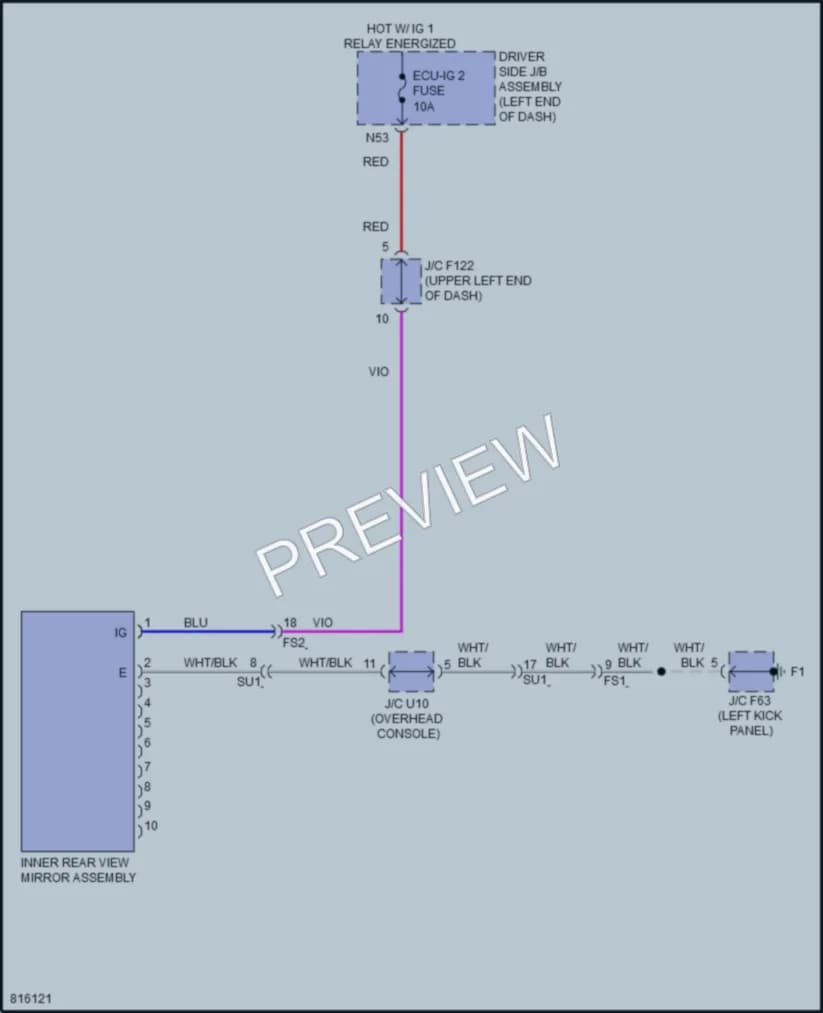 2023 Toyota 4Runner Power Mirrors wiring diagram preview