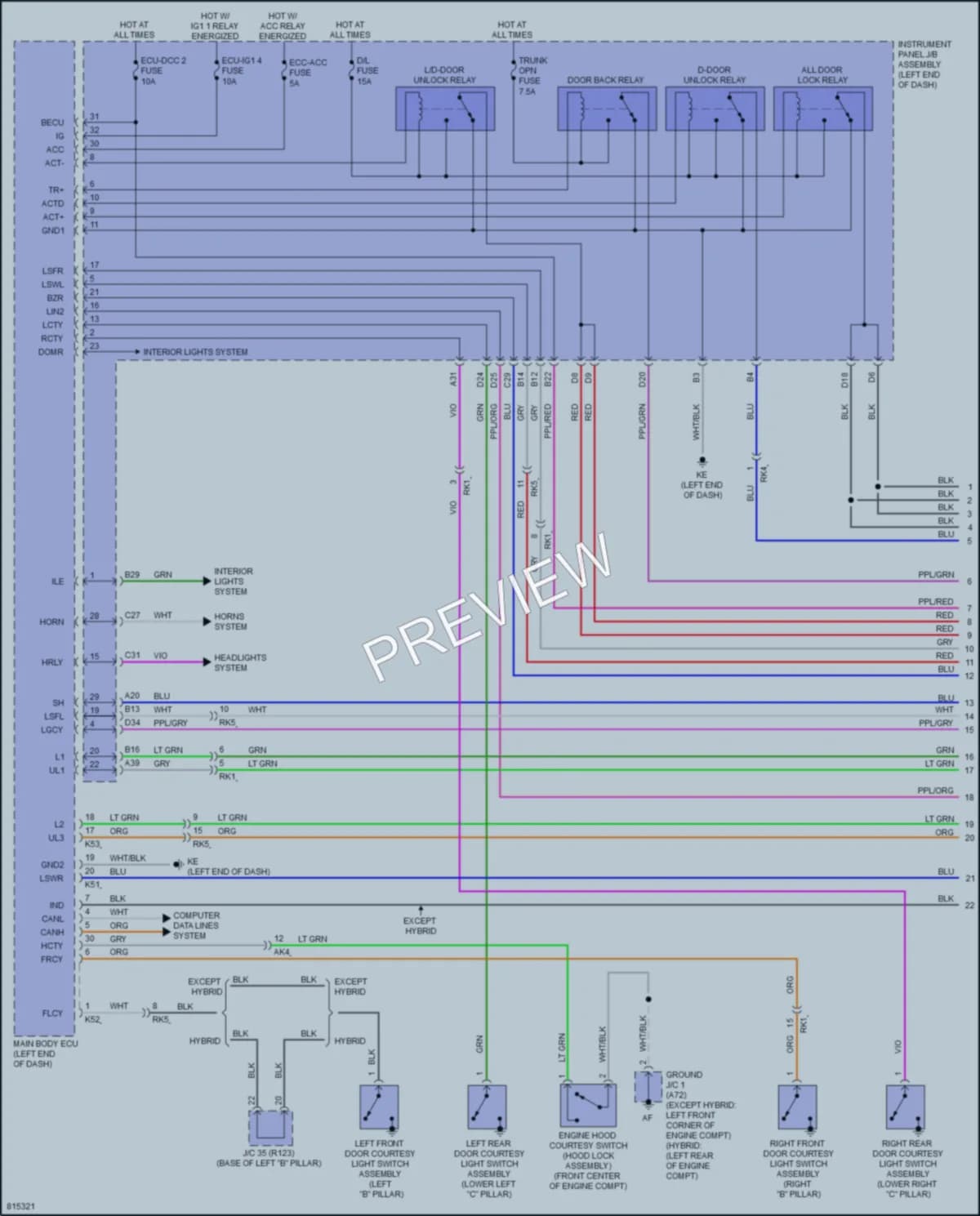 2023 Toyota Camry Anti Theft wiring diagram preview