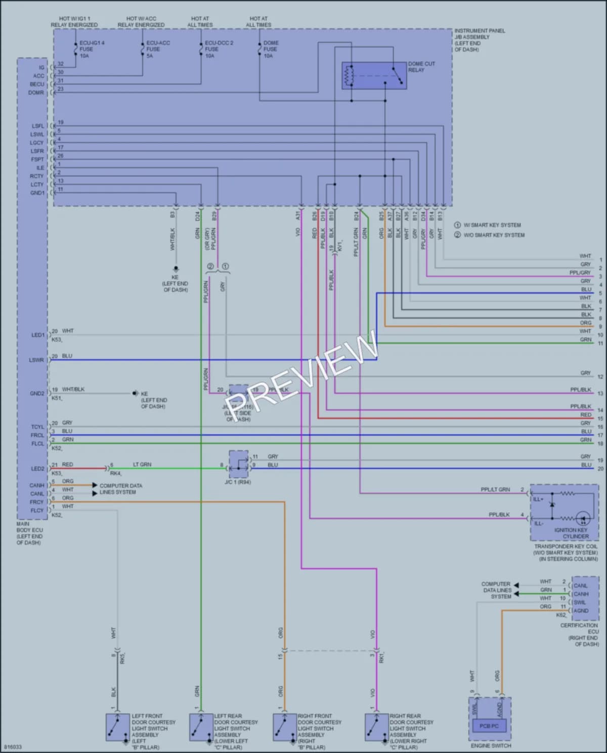 2023 Toyota Camry Interior Lights wiring diagram preview