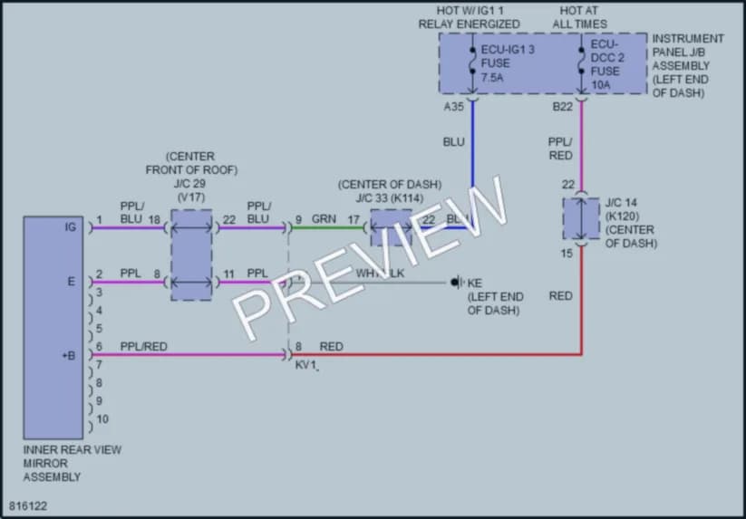 2023 Toyota Camry Power Mirrors wiring diagram preview