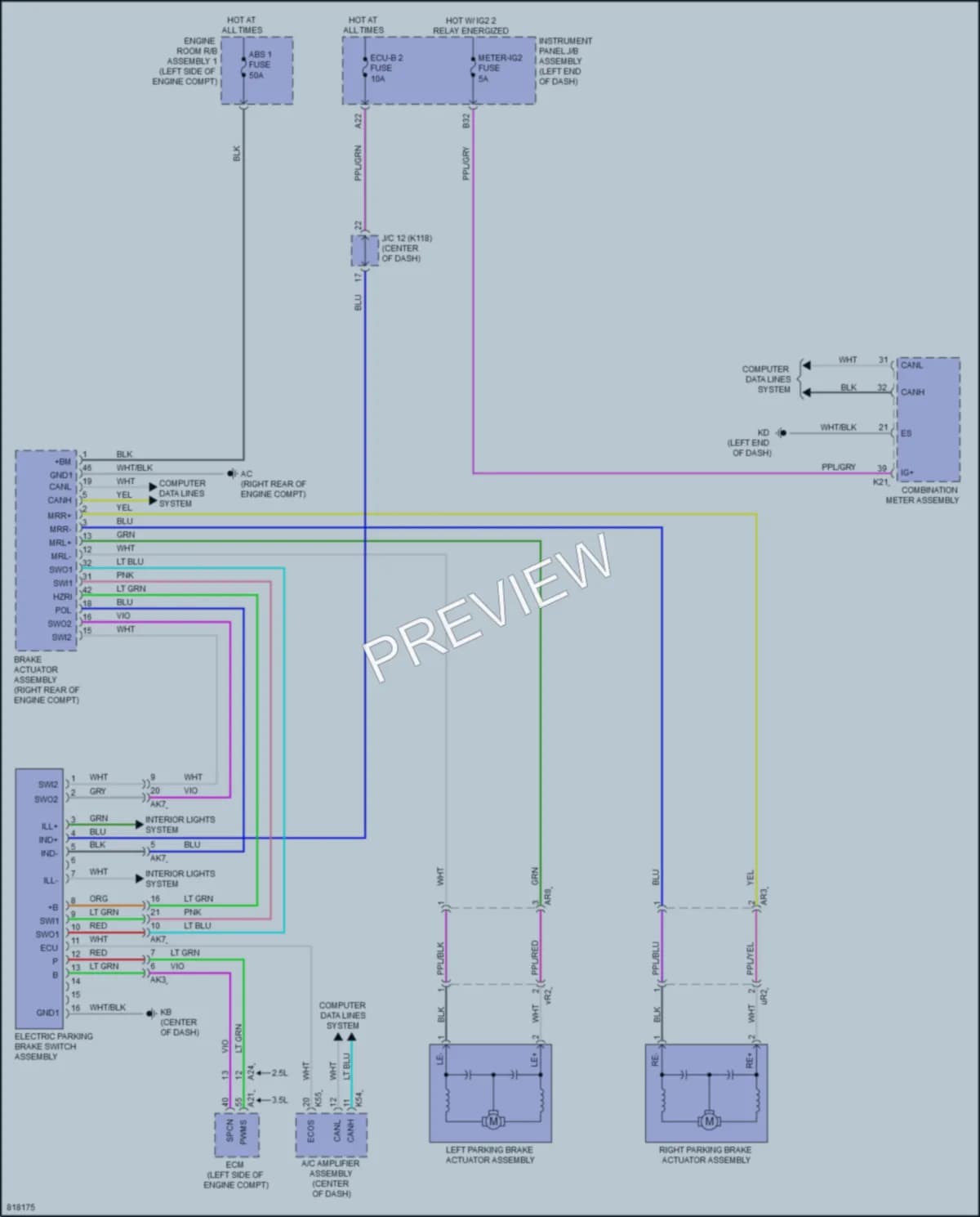 2023 Toyota Camry Shift Interlock wiring diagram preview