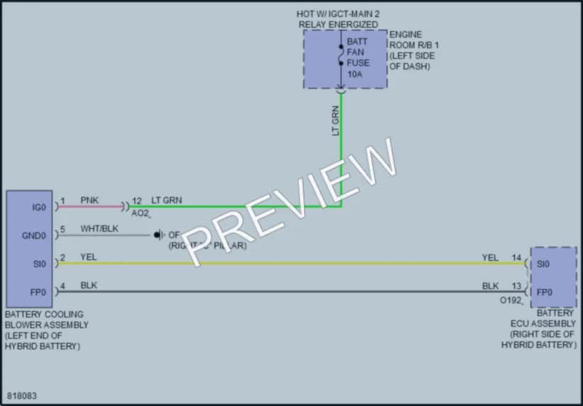2023 Toyota Corolla Cooling Fan wiring diagram preview