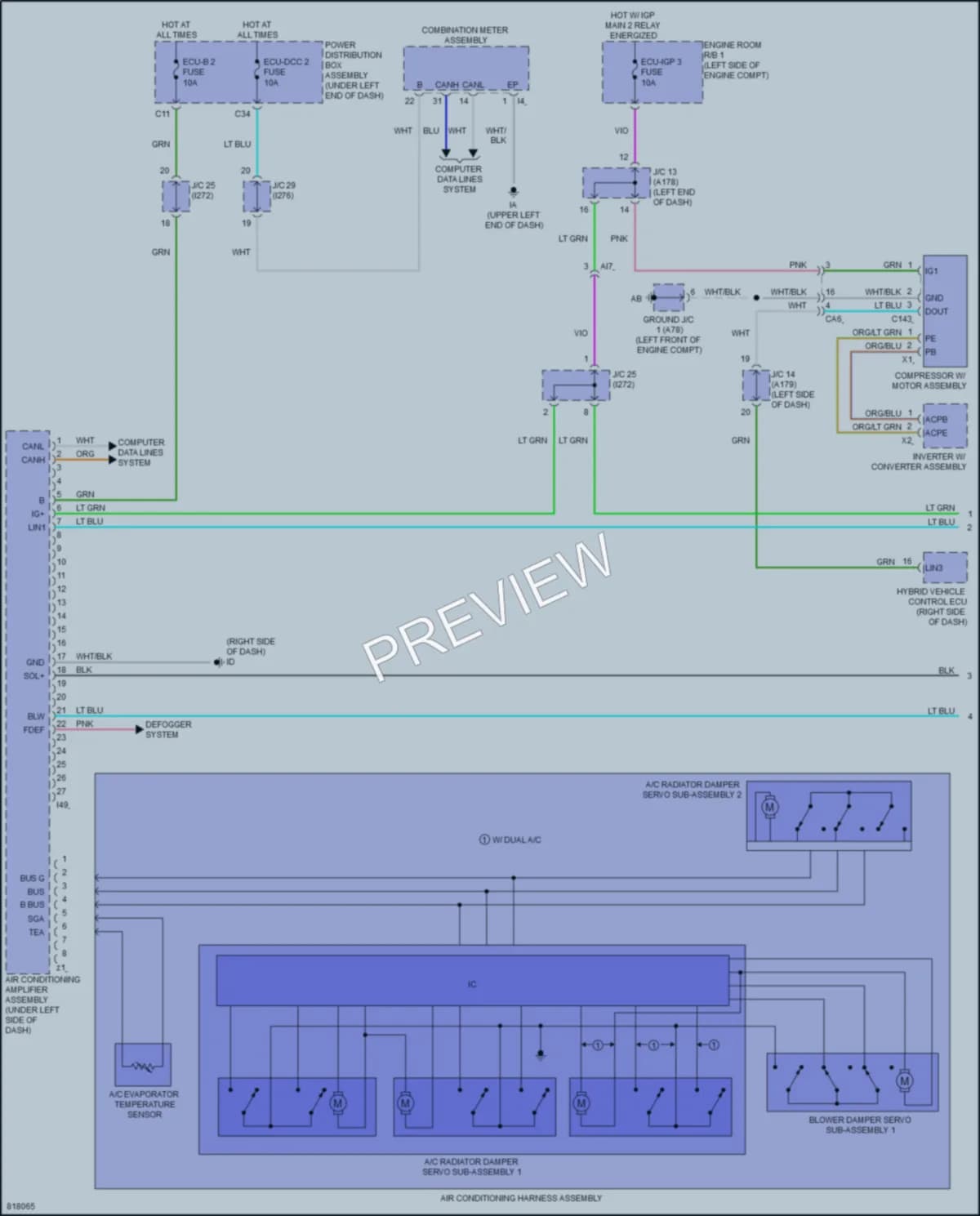 2023 Toyota CorollaCross Air Conditioning wiring diagram preview