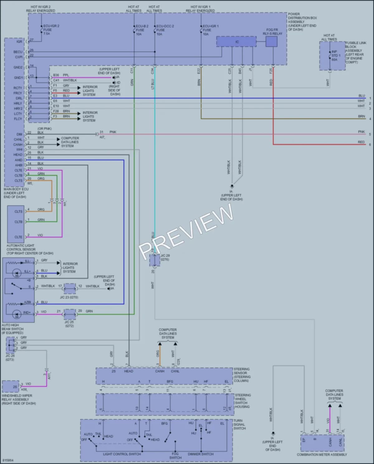2023 Toyota CorollaCross Headlights wiring diagram preview