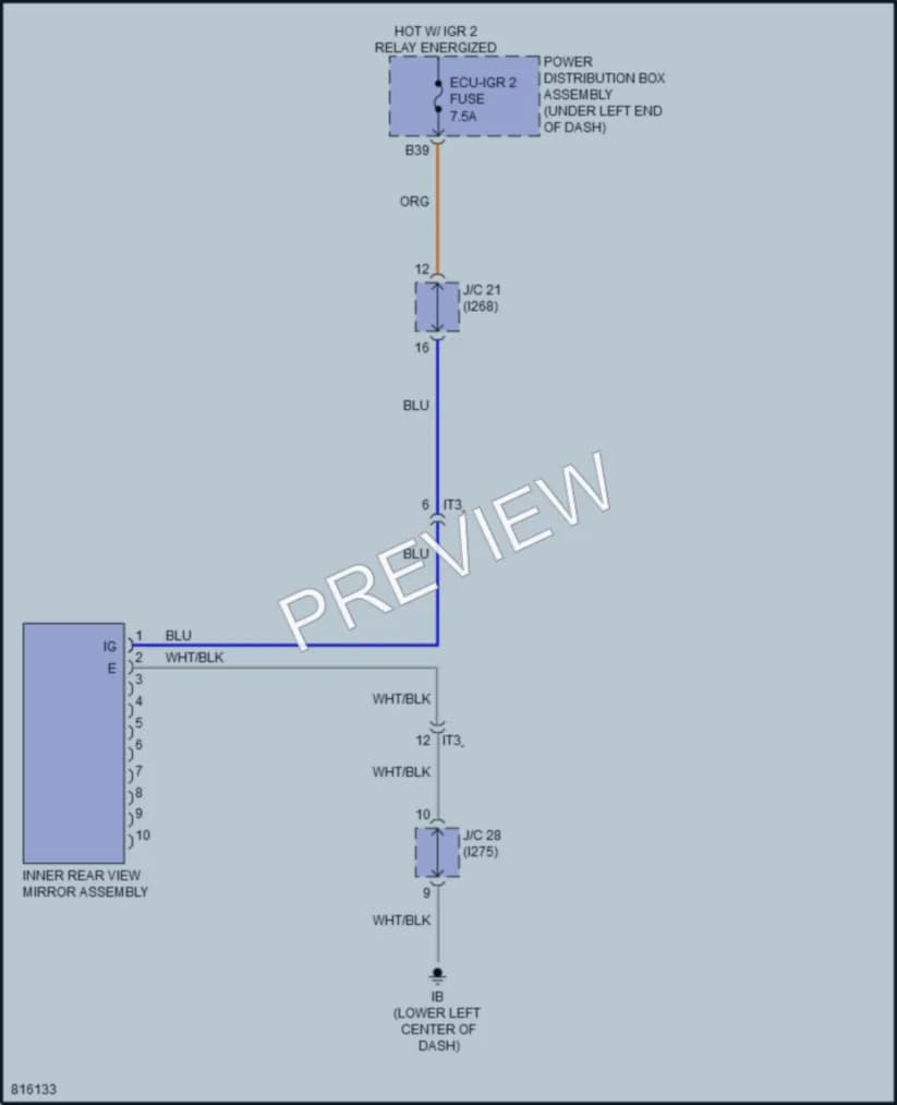 2023 Toyota CorollaCross Power Mirrors wiring diagram preview