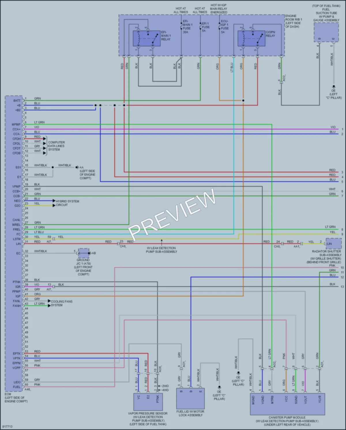 2023 Toyota CorollaHybrid Engine Performance wiring diagram preview