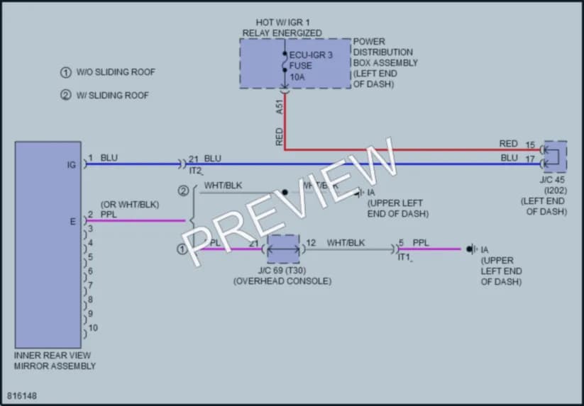 2023 Toyota CorollaHybrid Power Mirrors wiring diagram preview