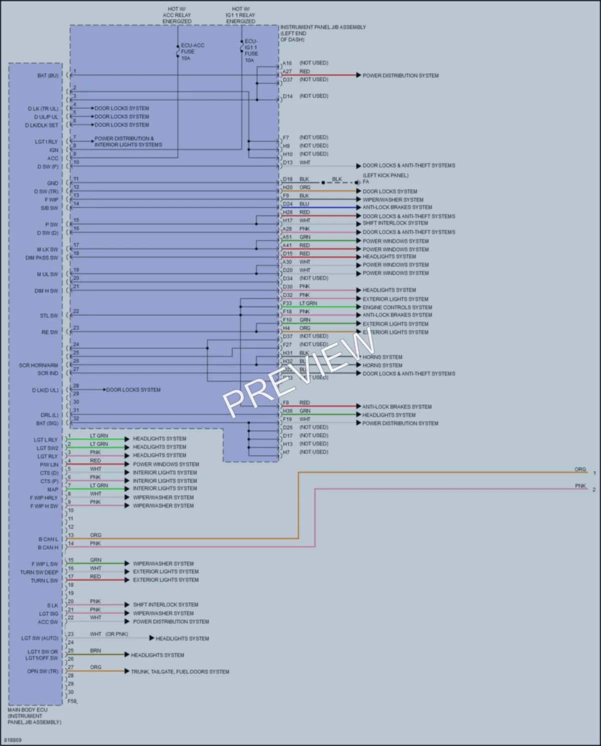 2023 Toyota GR86 Body Control Modules wiring diagram preview