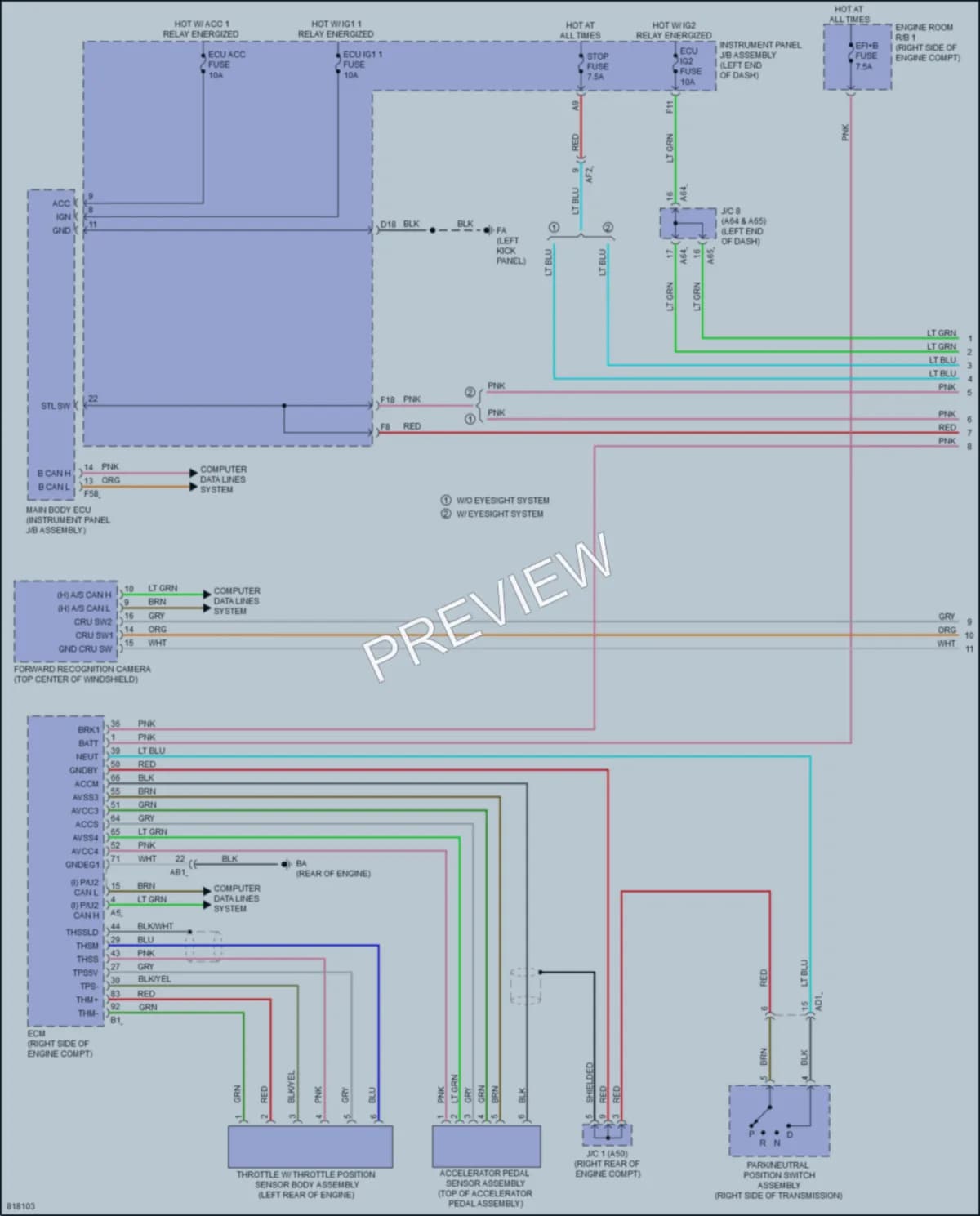 2023 Toyota GR86 Cruise Control wiring diagram preview