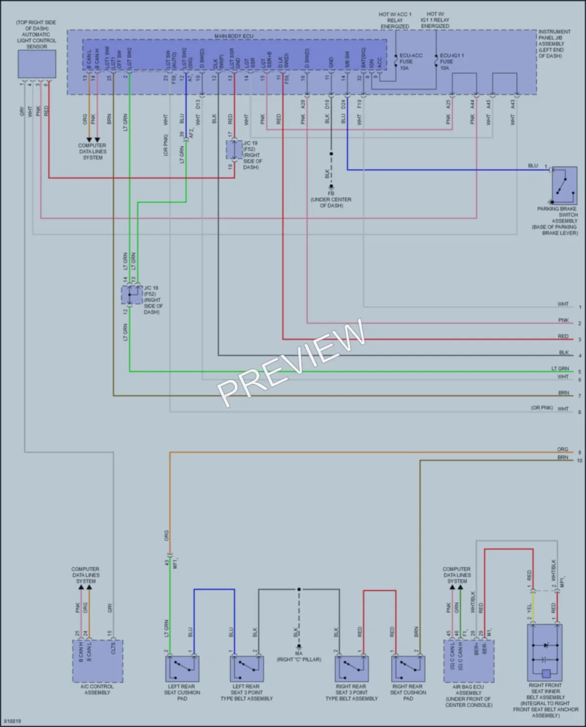 2023 Toyota GR86 Warning Systems wiring diagram preview