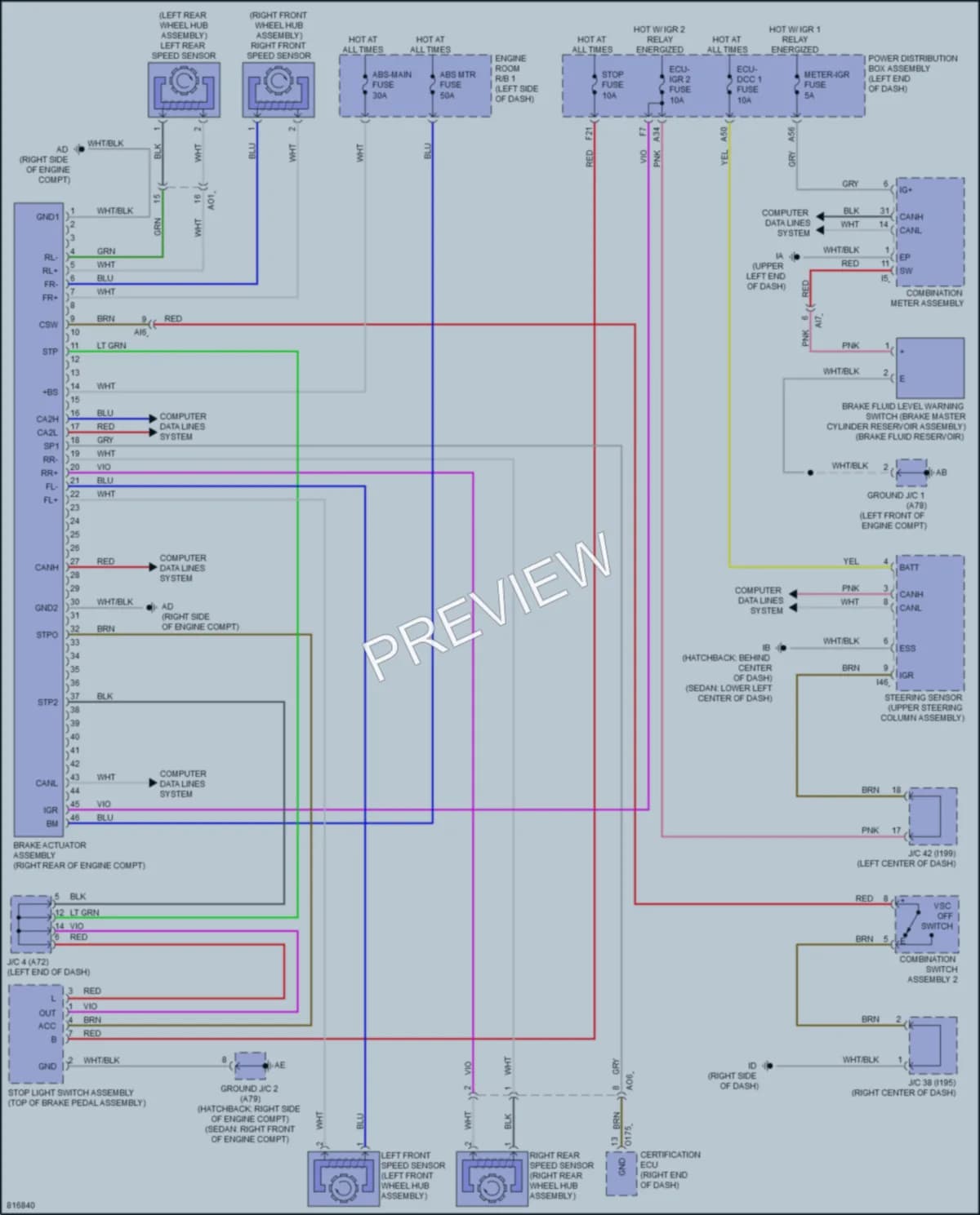 2023 Toyota GRCorolla Anti Lock Brakes wiring diagram preview