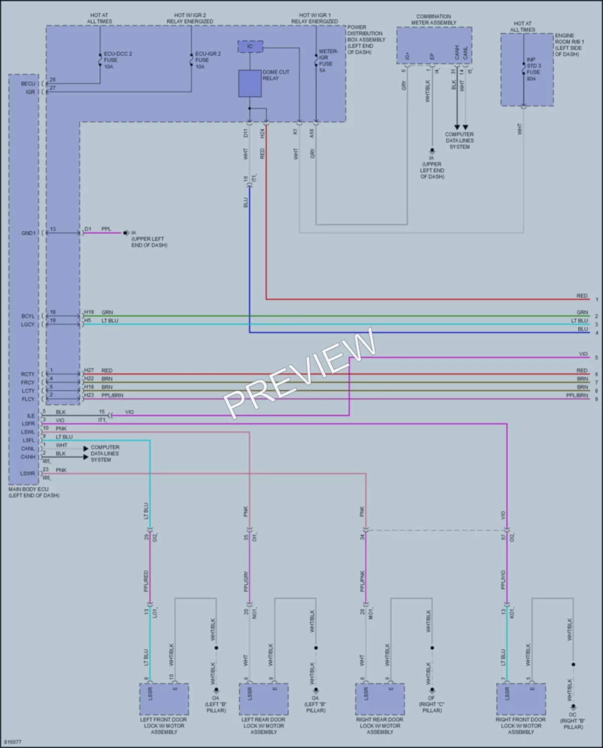 2023 Toyota GRCorolla Interior Lights wiring diagram preview