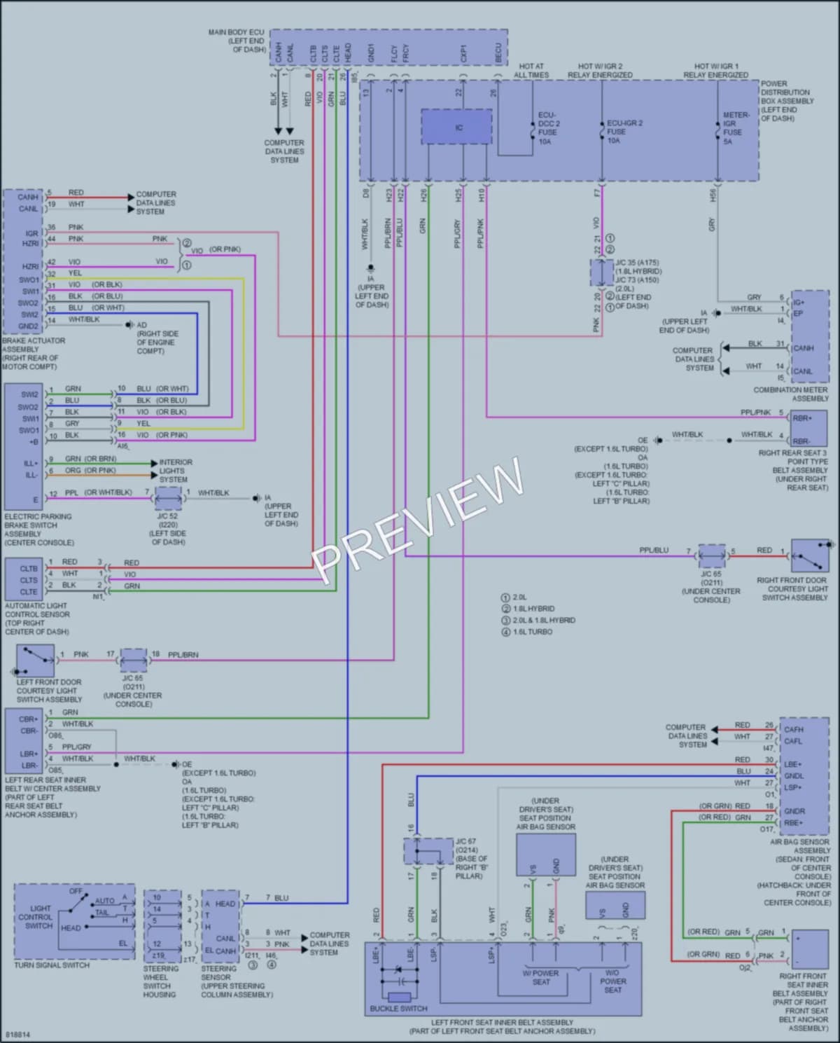 2023 Toyota GRCorolla Warning Systems wiring diagram preview