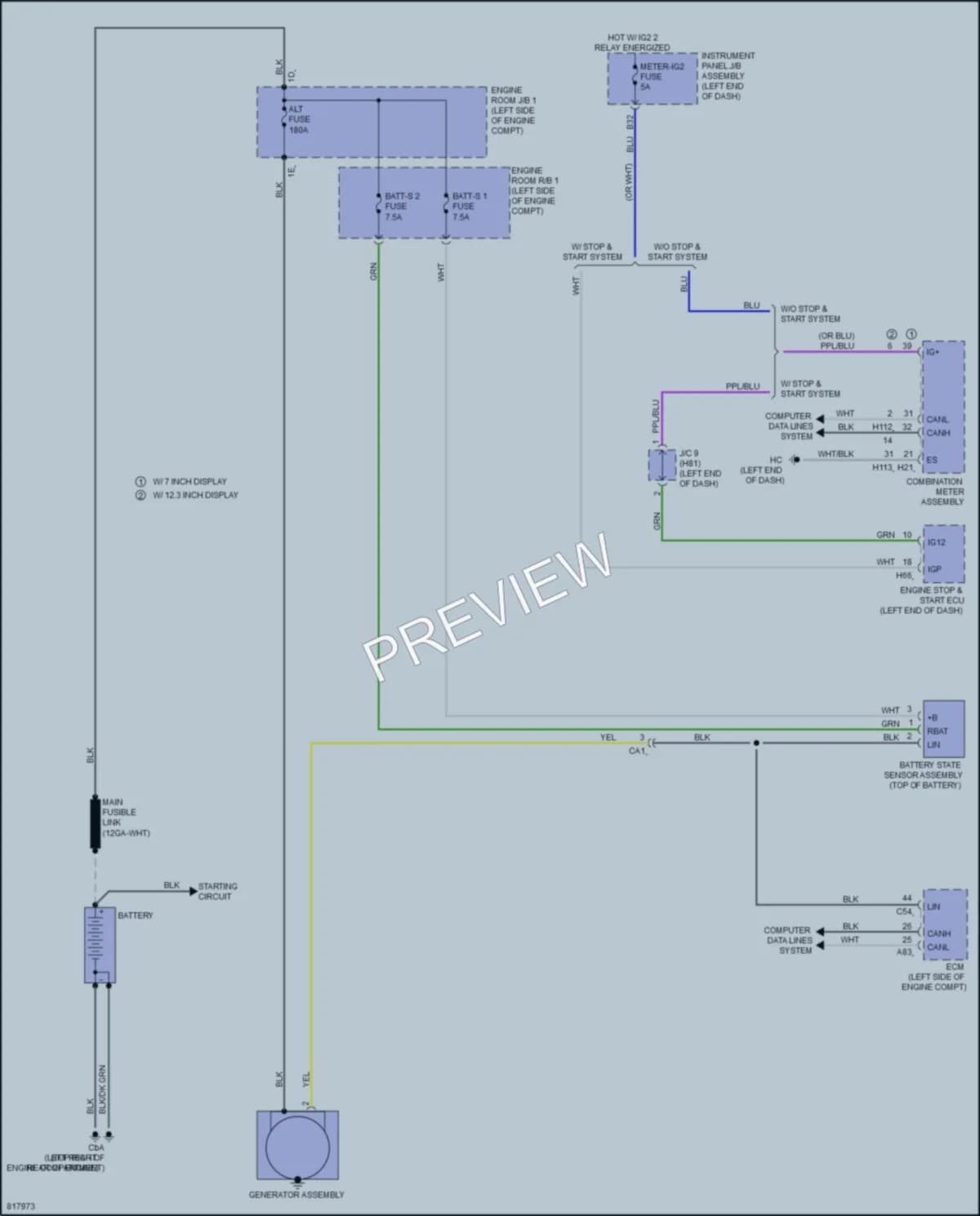2023 Toyota Highlander Starting Charging wiring diagram preview
