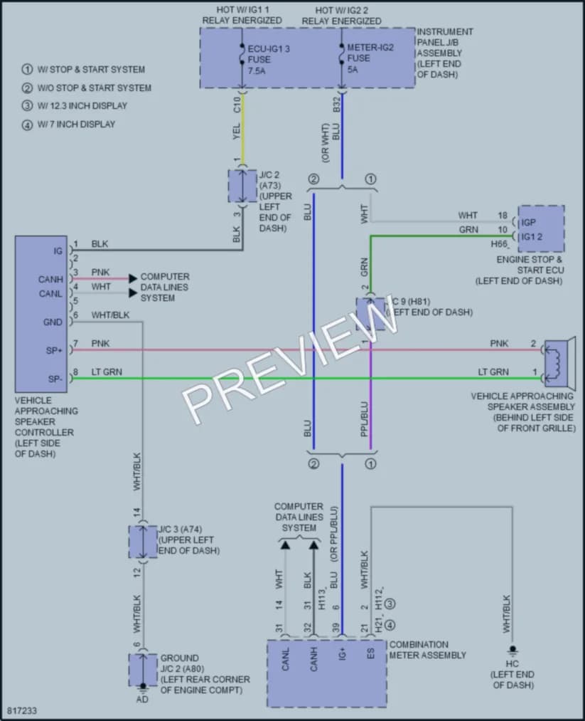 2023 Toyota HighlanderHybrid Active Bodyworks wiring diagram preview